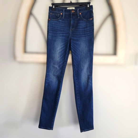 MADEWELL  10" HIGH-RISE SKINNY Medium Wash Denim Jeans Size 25 - Picture 1 of 4